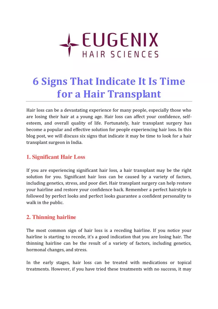 6 signs that indicate it is time for a hair