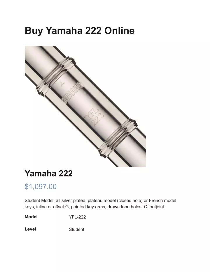 buy yamaha 222 online