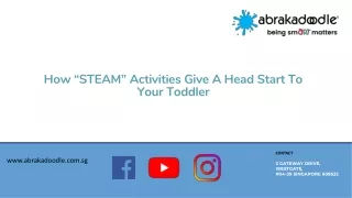 How “STEAM” Activities Give A Head Start To Your Toddler