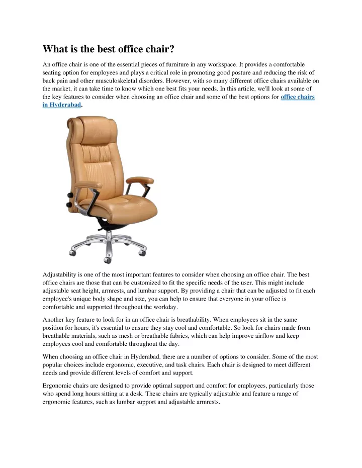 what is the best office chair