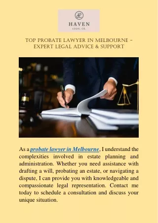 Probate and Custody Lawyer Melbourne