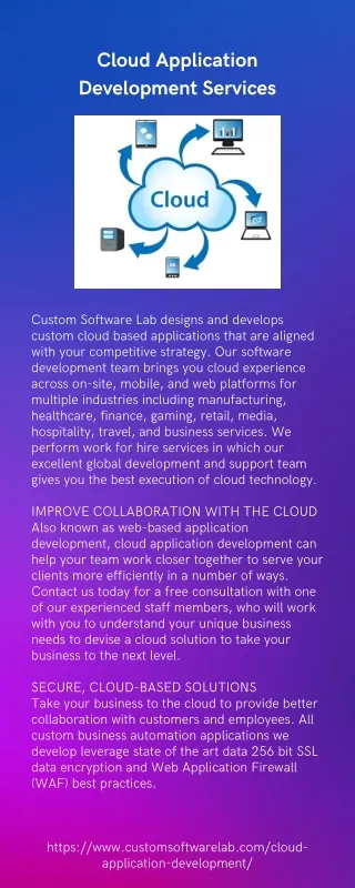 Cloud Application Development Services PDF