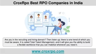 Croxrpo Best RPO Companies in India
