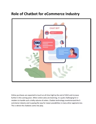 role of chatbot for ecommerce industry