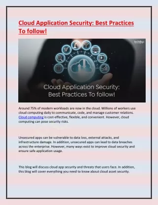 cloud application security best practices
