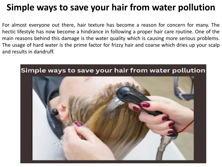 simple ways to save your hair from water pollution