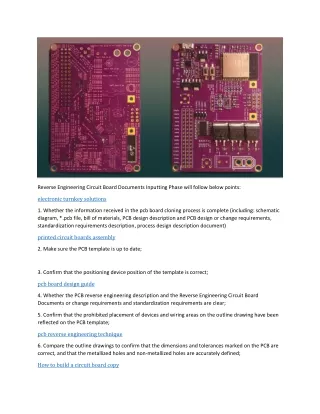 reverse engineering circuit board documents