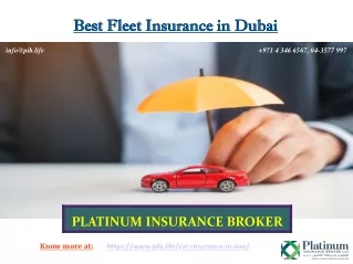 Best Fleet Insurance in Dubai