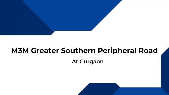 m3m greater southern peripheral road