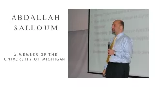 Abdallah Salloum - A Member Of The University Of Michigan