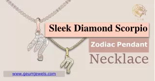 Sleek Diamond Scorpio Zodiac Pendant Necklace - A Timeless Statement Piece