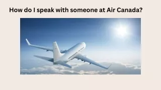 How do I speak with someone at Air Canada?