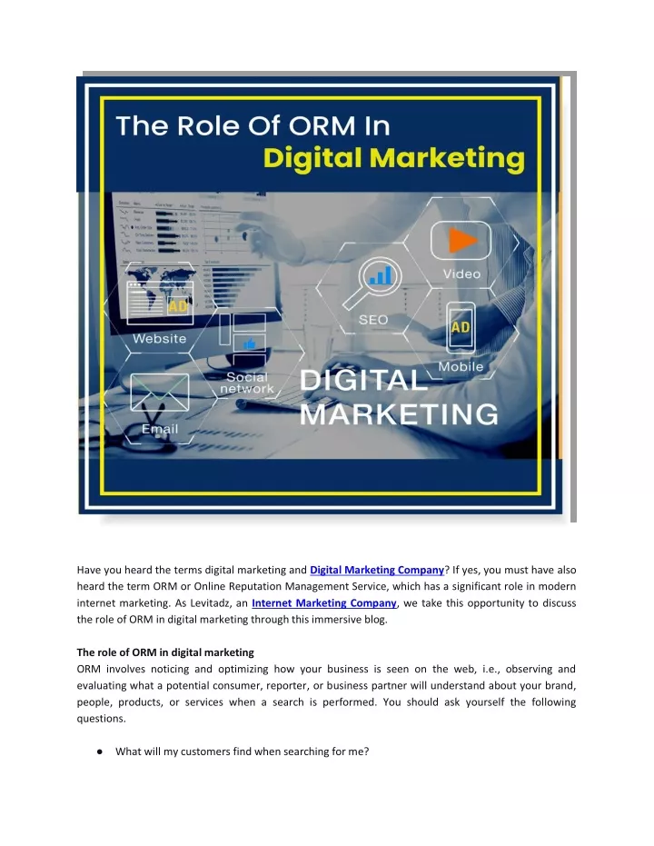 have you heard the terms digital marketing