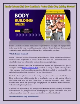 Body Building Magazine