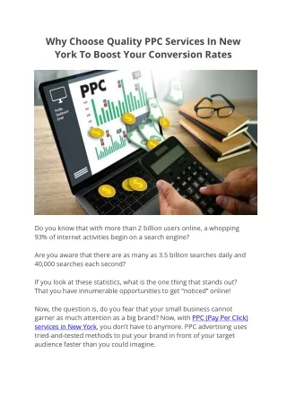 Why Choose Quality PPC Services In New York To Boost Your Conversion Rates