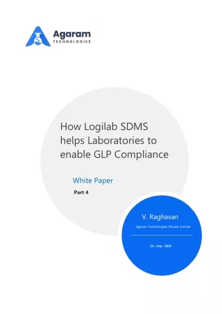 How Logilab SDMS helps Laboratories to enable GLP Compliance - 4
