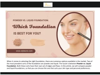 POWDER VS. LIQUID FOUNDATION: WHICH FOUNDATION IS BEST FOR YOU?