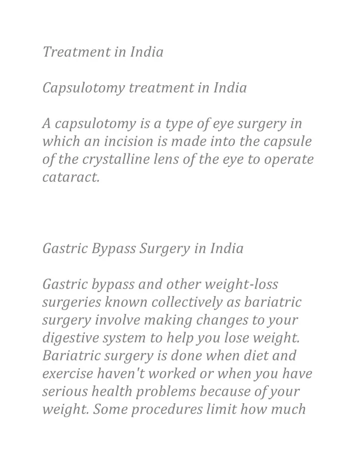 treatment in india capsulotomy treatment in india