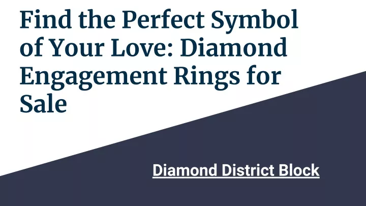 find the perfect symbol of your love diamond