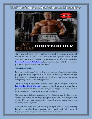 Jay Cutler Bodybuilder