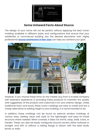 Some Unheard Facts About Stucco