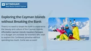 Affordable Cayman Islands vacation packages by Windham Reef Resort Grand Cayman