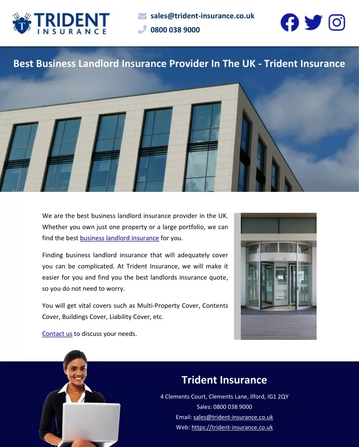 sales@trident insurance co uk