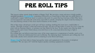 Pre Roll Tips