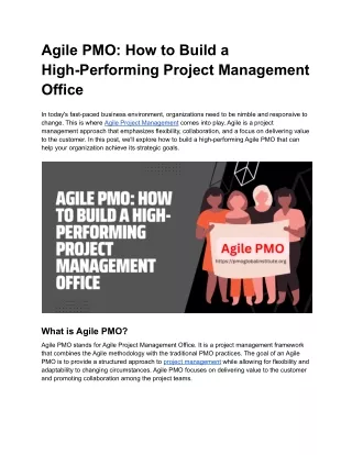 Agile PMO_ How to Build a High-Performing Project Management Office