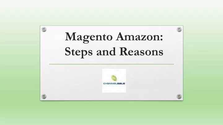 magento amazon steps and reasons