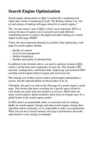 search engine optimization search engine