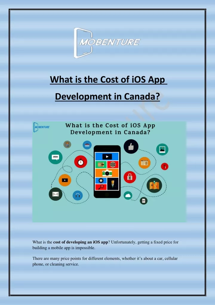 what is the cost of ios app