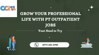 Find The Perfect PT outpatient Job | Critical Connection Inc