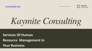 Services Of Human Resource Management In Your Business