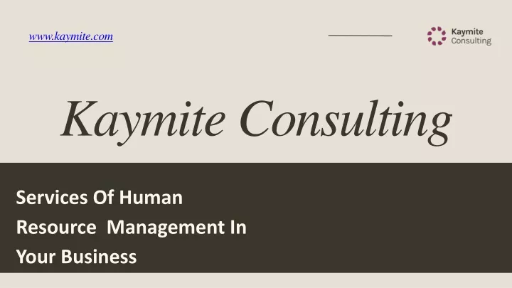 kaymite consulting