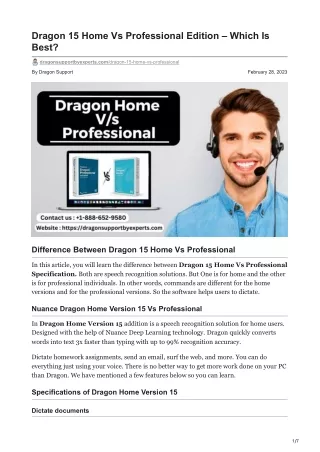 Dragon 15 Home Vs Professional