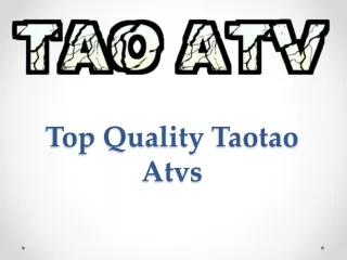 Top Quality Taotao Atvs