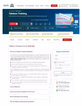 Tableau Certification Training Course| KVCH Training