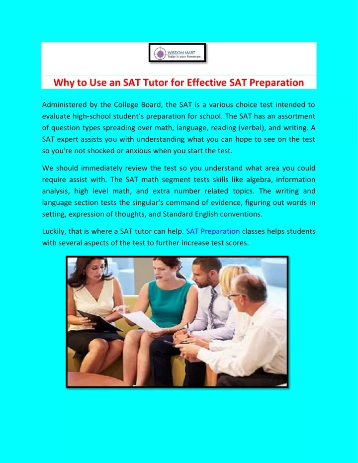 why to use an sat tutor for effective