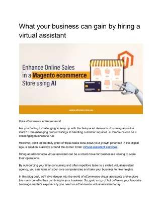 what your business can gain by hiring a virtual