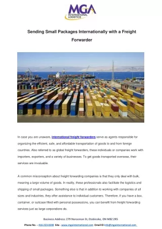 sending small packages internationally with