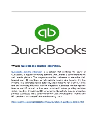 what is quickbooks zenefits integration