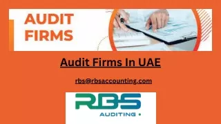 Audit Firms In UAE