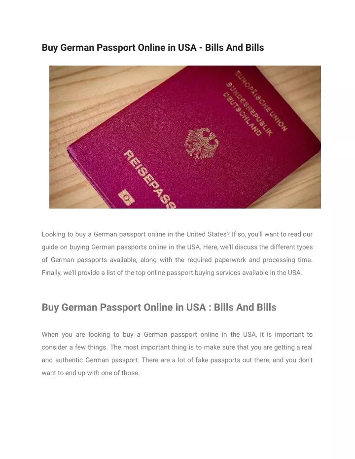 buy german passport online in usa bills and bills