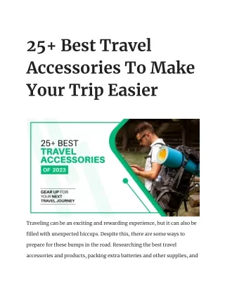 25  Best Travel Accessories To Make Your Trip Easier