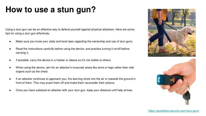 how to use a stun gun