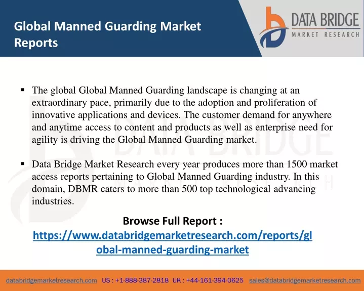 global manned guarding market reports