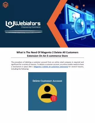 what is the need of magento 2 delete