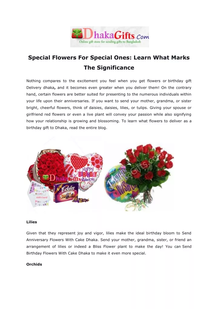 special flowers for special ones learn what marks