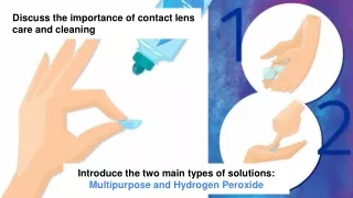 Discuss the importance of contact lens care and cleaning